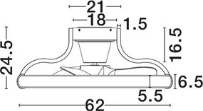 Lustra LED cu ventilator si telecomanda BREVIA