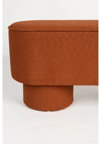 Bancă cărămizie cu tapițerie din țesătură bouclé Marcos – White Label