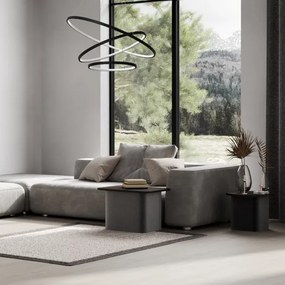 Lustră LED pe cablu HOOP LED/93W/230V d. 80 cm 4000K negru