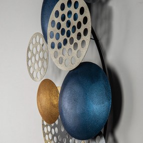 Decoratiune de perete Metal Enzo, Multicolor, 8x42x90 cm