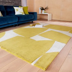 Covor galben ocru handmade din fibre reciclate 160x230 cm Romy – Asiatic Carpets