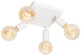 Spot modern alb pătrat cu 4 lumini - Facil