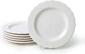 Set 6 farfurii desert X00017611, alb, ceramica, 21 cm