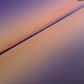 Tablou cu nivelul apei la răsăsrit de soare (cu ceas) (90x30 cm)