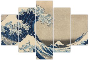 Tablou - Katsushika Hokusai, Under the Wave off Kanagawa, reproducere (150x105 cm)