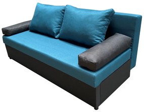 Canapea extensibila Odessa 185x85x80 cm, cu lada de depozitare, Blue/Antracit