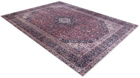 ANDRE 2288 covor lavabil oriental vintage anti-alunecare - vin roșu / gri