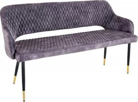 Bancheta tapitata design modern Paris 160cm, gri