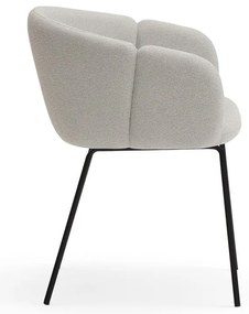 Scaun de sufragerie gri deschis tapițat Add – Teulat