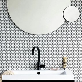 Oglindă de perete Brabantia MindSet Mineral 1005690, 5x mărire, Suport magnetic, Rezistent la coroziune, Acoperire minerală, Gri