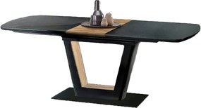 Masa extensibila FARREL, nuc/negru, 160/200x90x77 cm