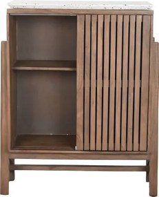Comoda din lemn de acacia si marmura " Terrazo "
