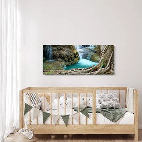 Tablou - Râu cu cascade (120x50 cm)