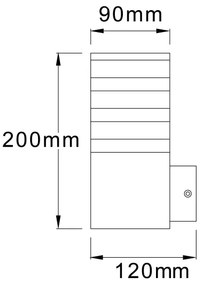 Aplica de perete exterior TEKSAS 1xE27/12W/230V IP44 antracit cu senzor