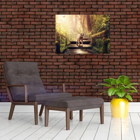 Tablou cu tigrul în djunglă (70x50 cm)