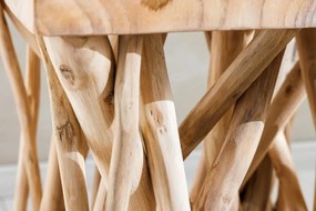 Masuta laterala, lemn de tec, design stilt, Driftwood 60cm