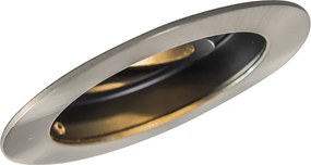 Spot încastrat inteligent modern oțel cu negru incl. WiFi GU10 - Rondoo