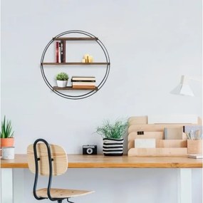 Etajeră de perete TULIPA 60x15 cm molid/negru