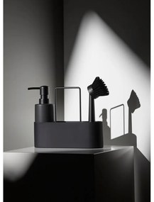 Suport pentru accesorii de spălat negru din plastic/din silicon Singles – Zone