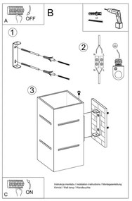 Aplică perete BLOCCO 1xG9/40W/230V