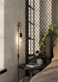 Eglo 43898 - Aplica de perete BUDDON 1xE27/13W/230V negru/bej