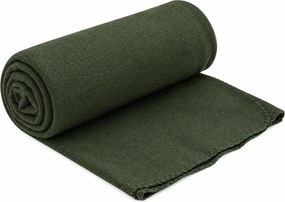 Patura de fleece FLEORA, verde inchis Dimensiune: 200 x 220 cm