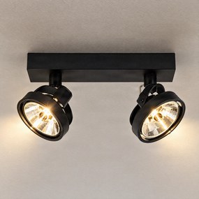 Spotlight de design negru reglabil cu 2 lumini - Go