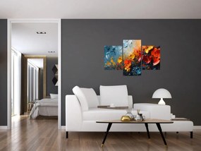 Tablou - Pictură abstractă de flori III. (90x60 cm)