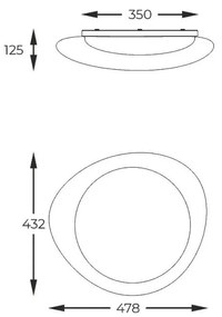 Plafoniera LED design modern AURA 47