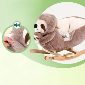 Balansoar leneș cu centură de siguranță, maro Spielwerk