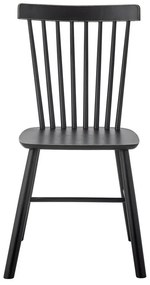 Scaun de dining negru din lemn de arbore de cauciuc Mill – Bloomingville