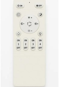 Plafonieră LED dimabilă, 45W/230V, 3000-6500K, albă + telecomandă