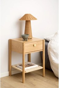 Noptieră în culoare naturală deschisă cu aspect de lemn de stejar Monfort – Actona