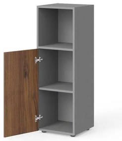 Dulap mediu Manager 39,9 x 42,2 x 119,5 cm, stânga, nuca warmia / gri