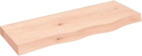 vidaXL Poliță de perete, 80x30x(2-6) cm, lemn masiv de stejar netratat