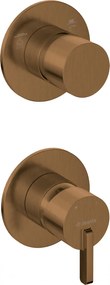 Baterie pentru dus, bronz, cu comutator, pentru corp ingropat, Deante Silia Bronz