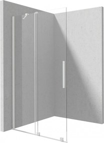 Paravan dus glisant 120x195cm, sticla securizata 6 mm, alb mat, Deante Prizma 1200x1950 mm, Alb mat