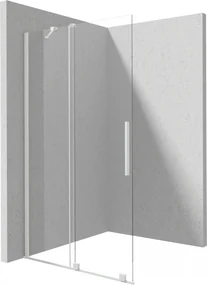 Paravan dus glisant 120x195cm, sticla securizata 6 mm, alb mat, Deante Prizma 1200x1950 mm, Alb mat