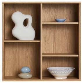 Bibliotecă în culoare naturală cu aspect de lemn de stejar suspendată 70x70 cm Mistral – Hammel Furniture