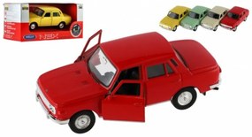 Mașină Welly Wartburg 353 metal/plastic 12cm 4 culori pentru rulare gratuită într-o cutie 15x7x6.5cm