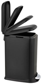 Coș de gunoi negru mat cu pedală din oțel 20 l Design – Wenko