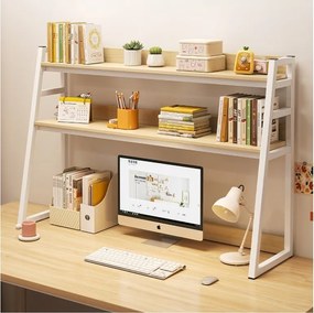 Raft multifuncțional, de birou, cu 3 niveluri, culoarea alb, Ecarla, 95x32x90 cm, SZ40B