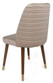 Set de scaune de sufragerie Hugo Cream and Walnut,2 buc.