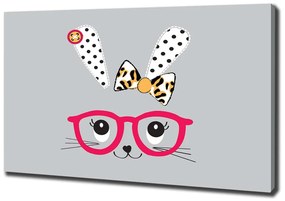 Tablouri tipărite pe pânză Iepure cu ochelari