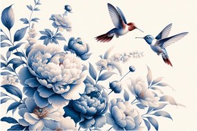 Tablou - Colibri deasupra florii (90x60 cm)