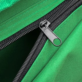 Outsunny Pat de camping, pat pliabil, pat pliabil cu buzunar lateral, suport pentru băuturi, suportând până la 136 kg, cadru din oțel Oxford Verde+Negru 190 x 65 x 40 cm | Aosom Romania