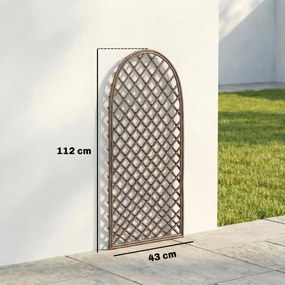 Outsunny Set de 3 spalieri de grădină din nuiele împletite Panou Arc pentru Plante cățărătoare 43 x 2 x 112 cm, efect lemn natural | Aosom Romania