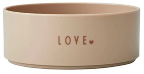 Bol pentru copii Design Letters Mini Love, ø 11 cm, bej