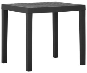 vidaXL Masă de grădină, gri, 79x65x72 cm, plastic