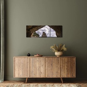 Tablou din peșteră, Noua Zeelanda (cu ceas) (90x30 cm)